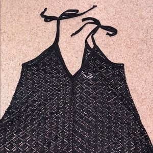 Black swim suit coverup